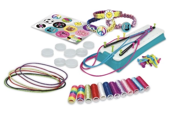 Kit créatif Fabrique ton bracelet - métier à tisser avec accessoires dans une boîte 38x28x6cm
