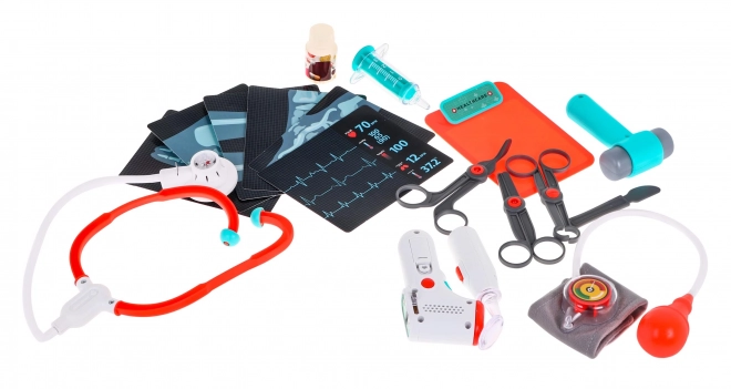 Chariot de docteur + fonctions interactives de radiographie et ECG - 20 pièces