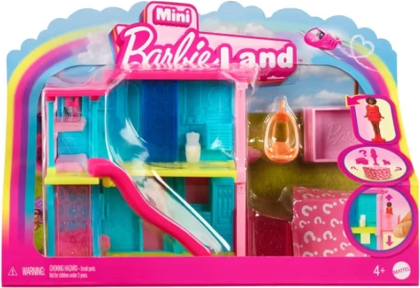 Mini Barbie Land maison de poupée avec poupée et animal de compagnie