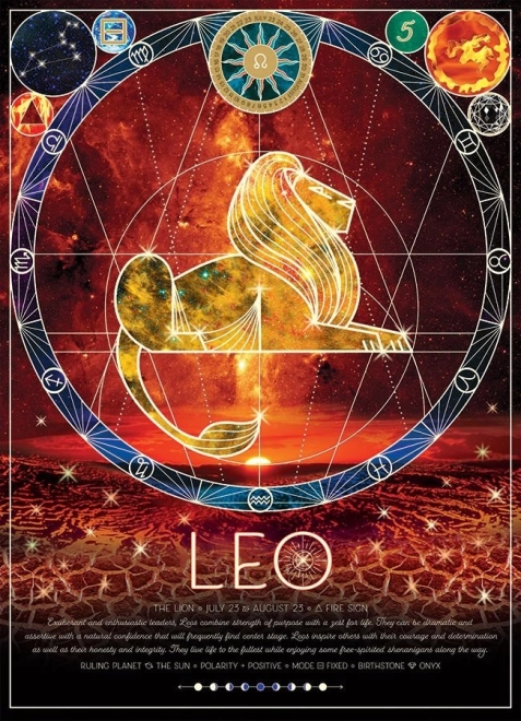 Puzzle COBBLE HILL signe du zodiaque : Lion 500 pièces