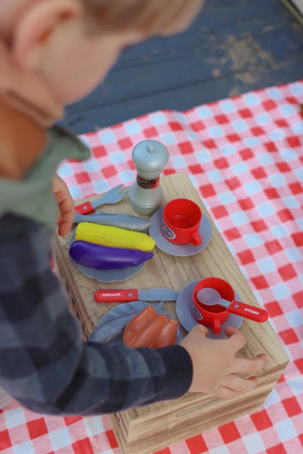 Barbecue enfants avec lumières et sons fonctionnant sur pile