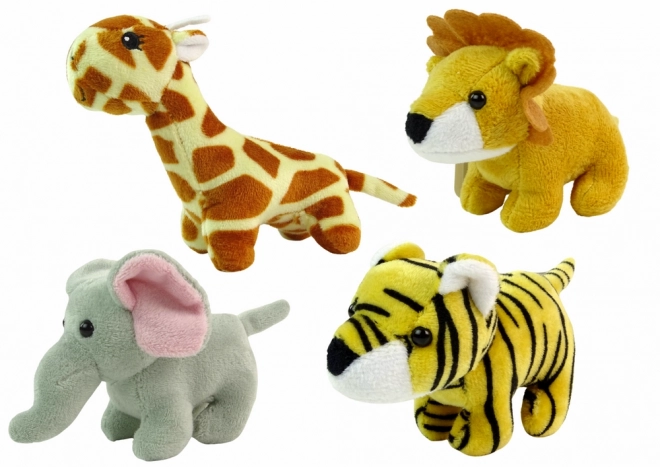 Mini animaux en peluche Safari, 4 modèles