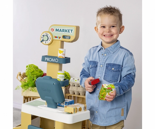 Supermarché pour enfants avec caisse enregistreuse électronique