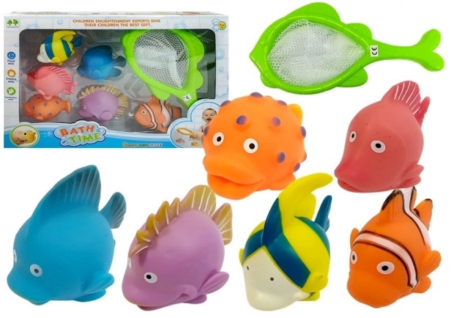 Ensemble de poissons en caoutchouc pour le bain