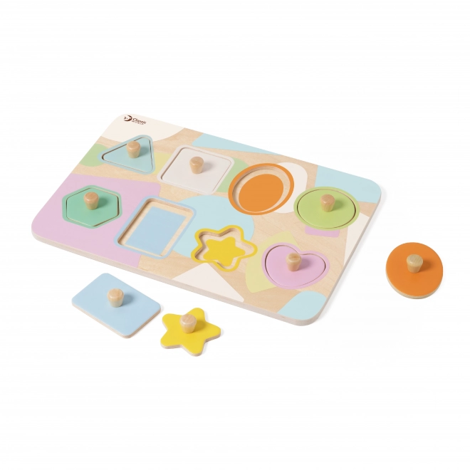 Puzzle géométrique en bois pour enfants
