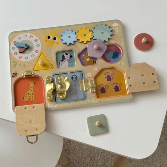Tableau de manipulation en bois Tooky Toy