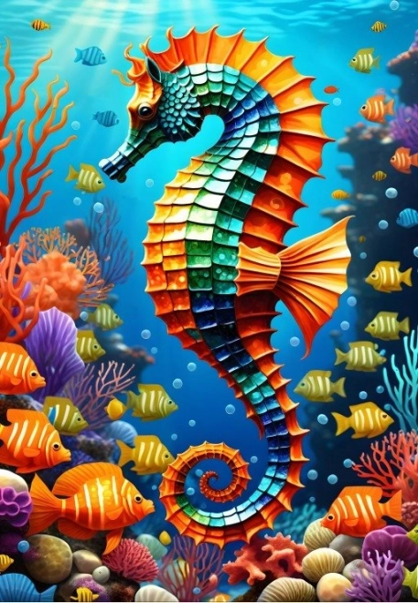 Puzzle Oiseau Bleu Hippocampe 1000 pièces