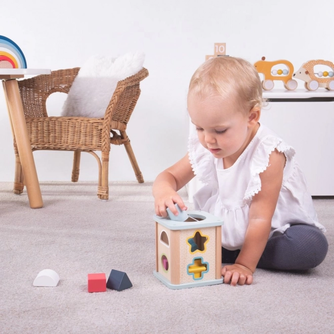 Bigjigs Toys Cube moteur bleu