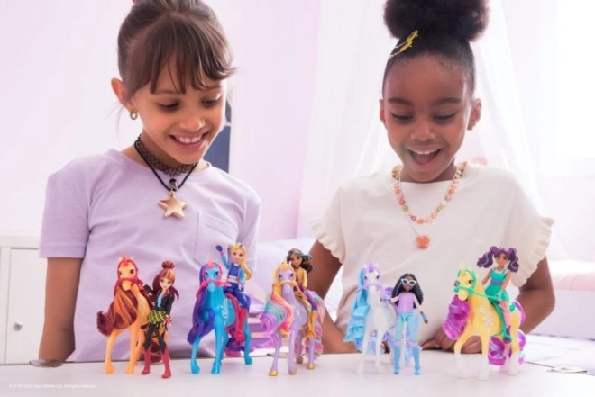 Figurines de l'académie des licornes 11 cm Layla et Glacier