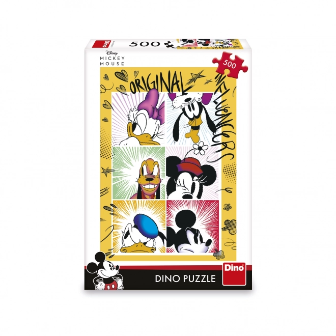 Puzzle Mickey et ses amis 47x33cm 500 pièces dans une boîte 33,5x23x3,5cm