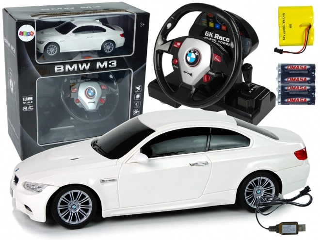Voiture de course télécommandée BMW M3 avec volant