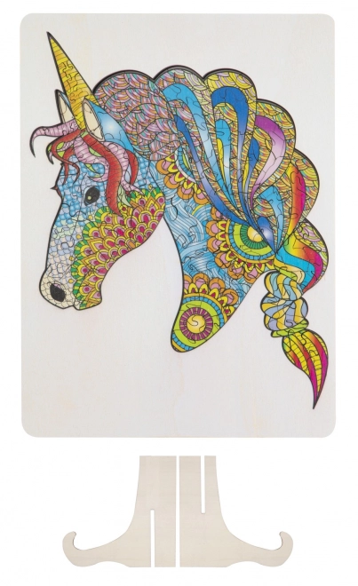 Puzzle en bois licorne