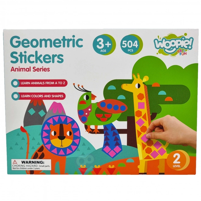 Autocollants géométriques animaux Woopie pour un apprentissage créatif