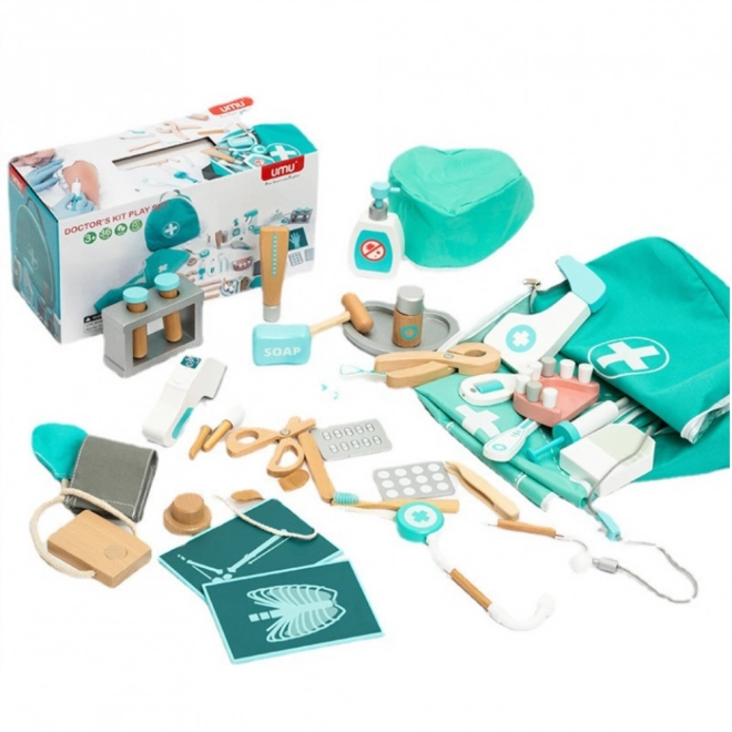 Ensemble médical en bois pour enfants, petit médecin et dentiste