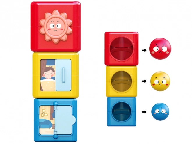 Jeu de construction coloré et tour de tri pour enfants
