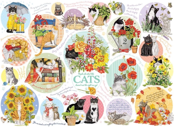 Puzzle Pensées de Chat 1000 pièces de Cobble Hill