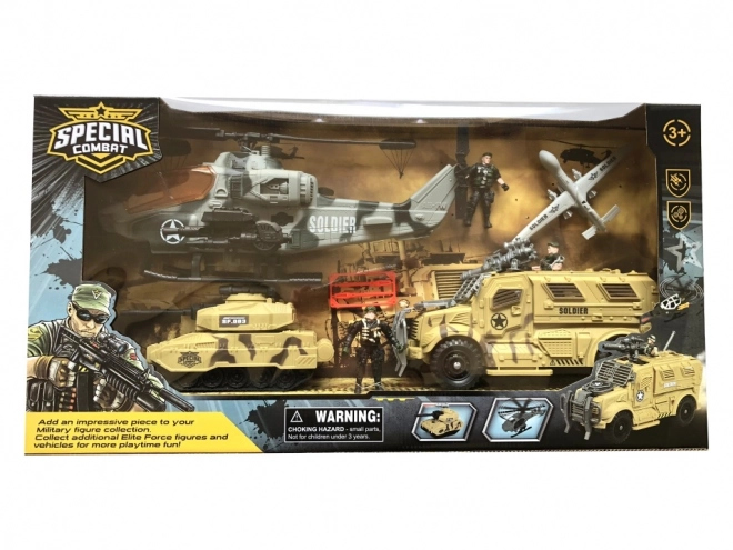 Ensemble militaire avec figurines