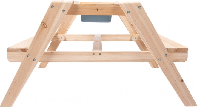 Table en bois pour enfants 2 en 1 avec bacs