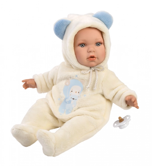 Llorens 14207 BABY ENZO - poupée bébé réaliste avec corps en tissu souple - 42 cm