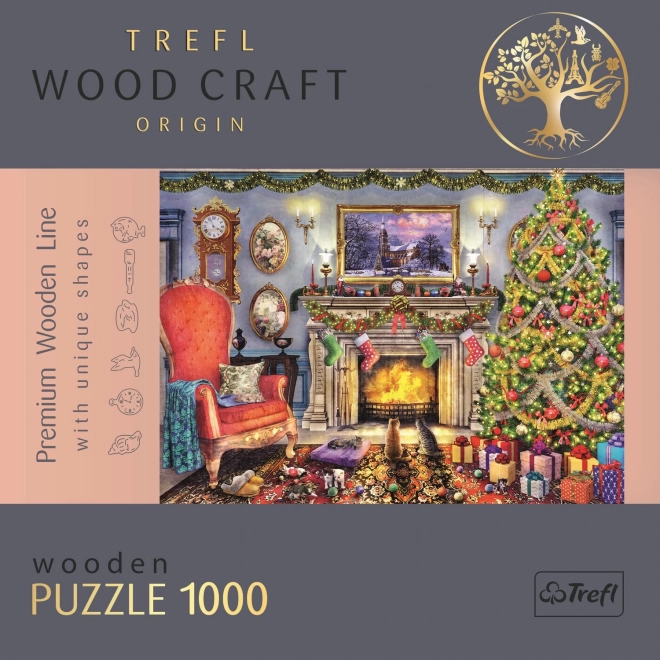 Puzzle en bois réversible TrefL Près de la cheminée 1000 pièces