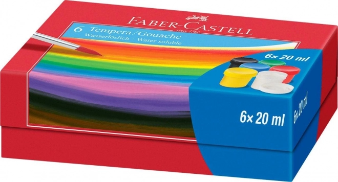 Peintures à tempéra Faber-Castell 6x20ml