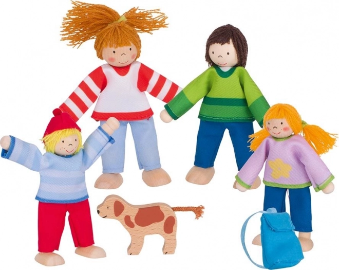 GOKI poupées en bois pour maison de poupée - Famille en vacances