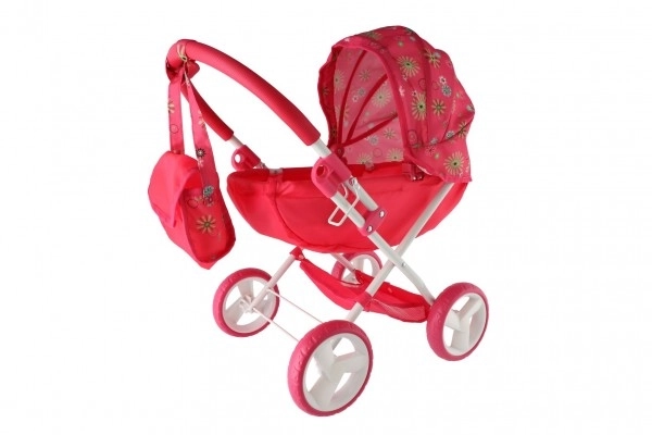 Poussette pour poupées profonde en tissu 58x35x60cm dans une boîte 34x56x8,5cm