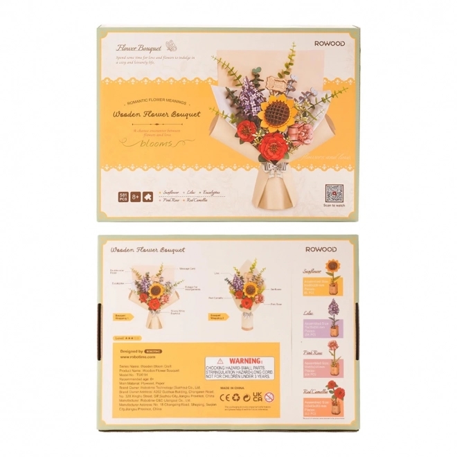Puzzle 3D en bois bouquet de fleurs Rowood