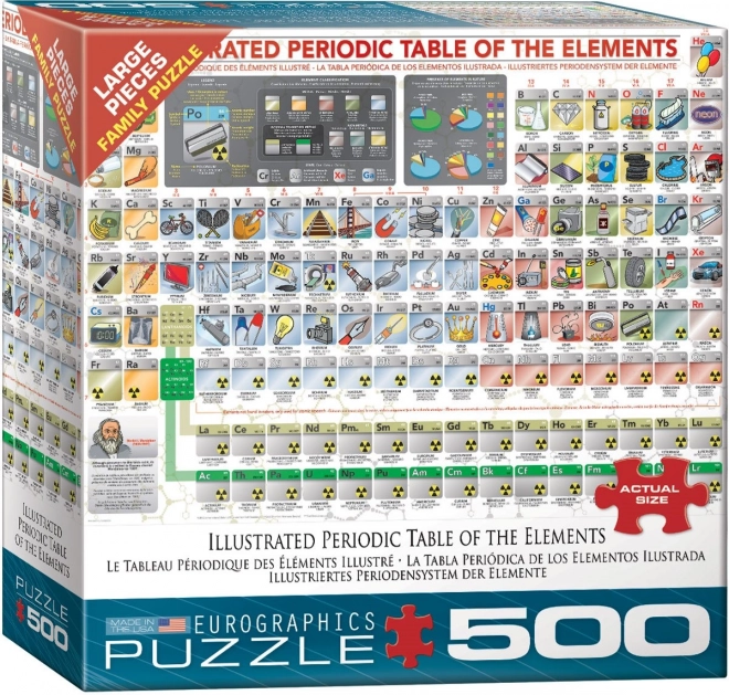 EUROGRAPHICS Puzzle Tableau Périodique Illustré XL 500 pièces