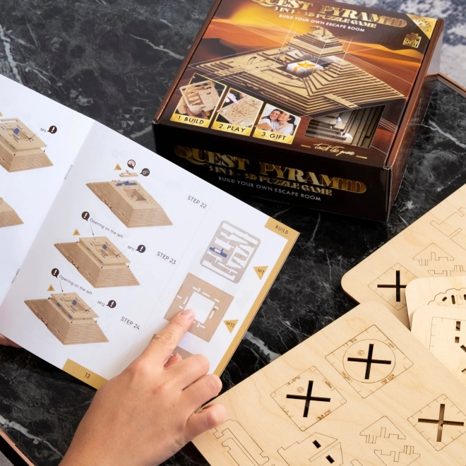 EscapeWelt 3D puzzle mécanique en bois Pyramide