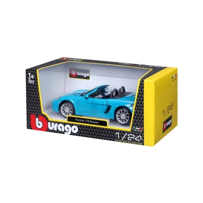 Bburago 1:24 Porsche 718 Boxster Bleu