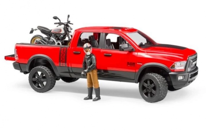 Bruder Voiture Tout-Terrain RAM avec moto