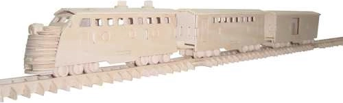 Woodcraft puzzle 3D en bois – train
