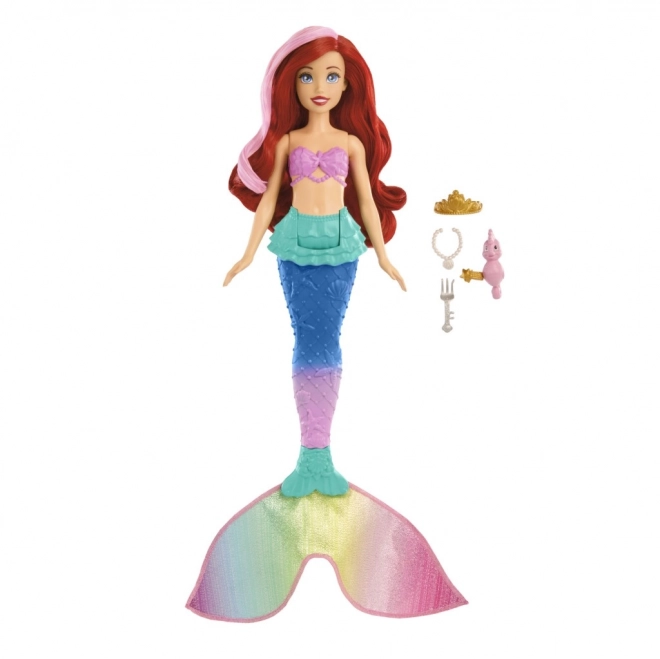 MATTEL Disney Princesse poupée Ariel petite sirène nage, change de couleur