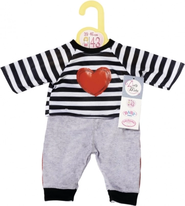 Dolly Moda ensemble de survêtement rayé pour poupées 43 cm