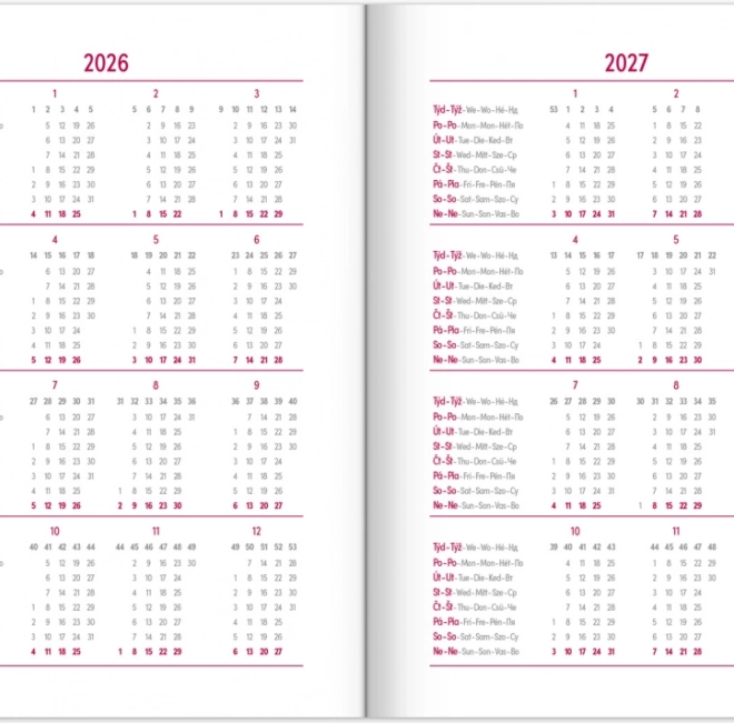 Agenda quotidien Violet Aprint 2026