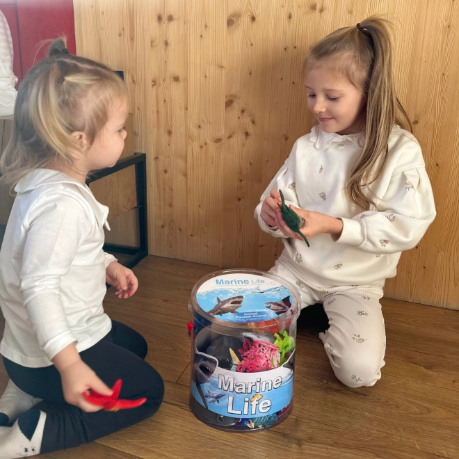 Ensemble de figurines d'animaux marins
