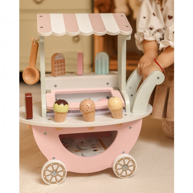 Charrette en bois avec glace WOOPIE Vert