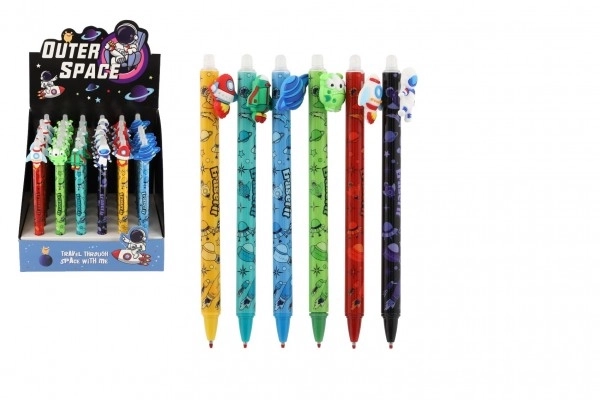 Stylo/bille effaçable véhicule 0,5 plastique bleu 6 couleurs