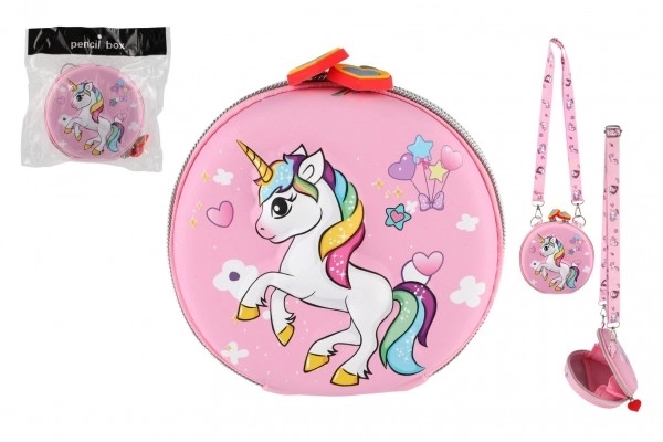 Sac/Portefeuille licorne enfant avec cordon tissu 14cm en sachet