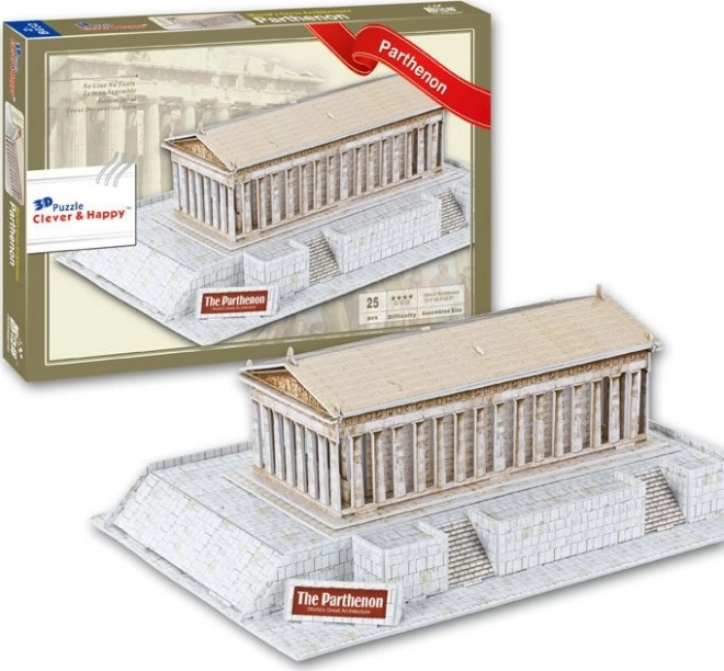 CLEVER&HAPPY puzzle 3D Parthénon, Grèce 25 pièces