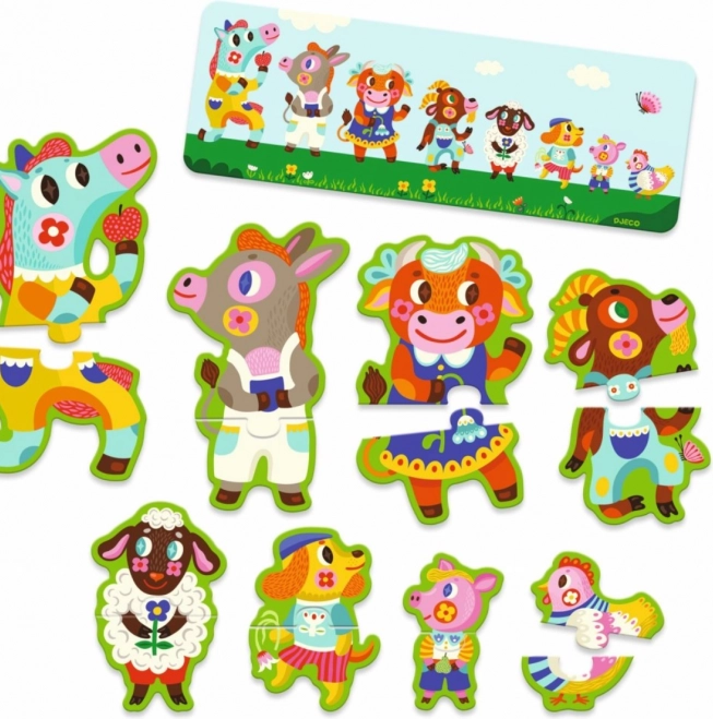 Puzzle DJECO Grands et Petits à la Ferme