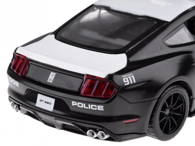 Voiture de police en métal Ford Shelby GT350 à l'échelle 1:32 avec effets de lumières gyrophare