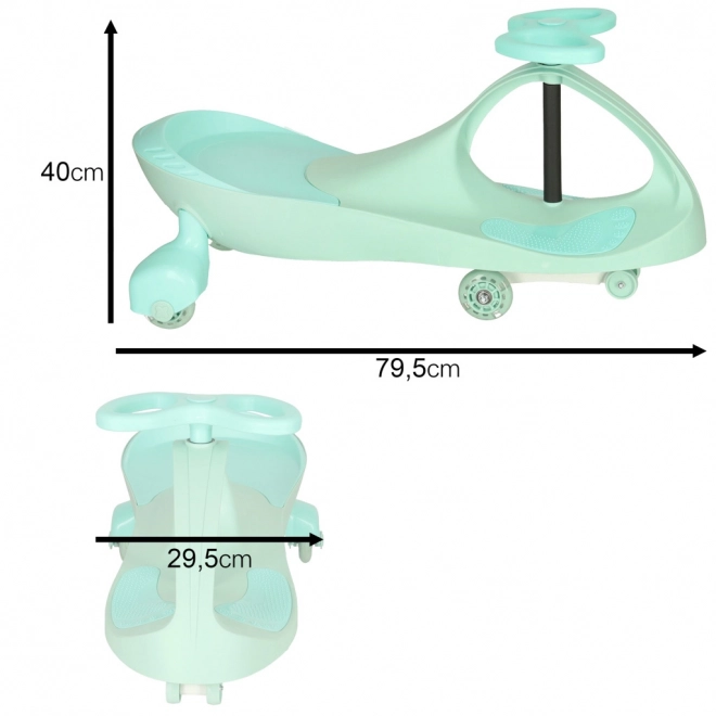 Véhicule gravitationnel pour enfant avec roues LED – Turquoise