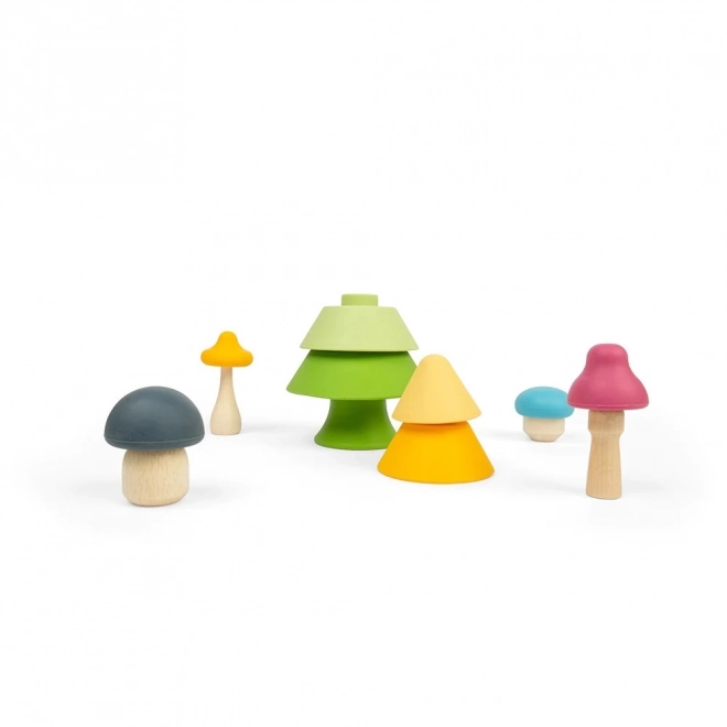 Animaux de la forêt ensemble en bois