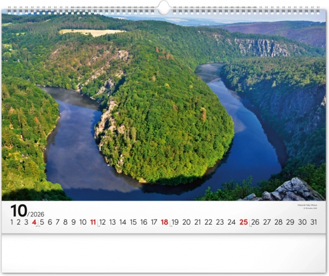 Calendrier mural Panoramata Tchèque 2026