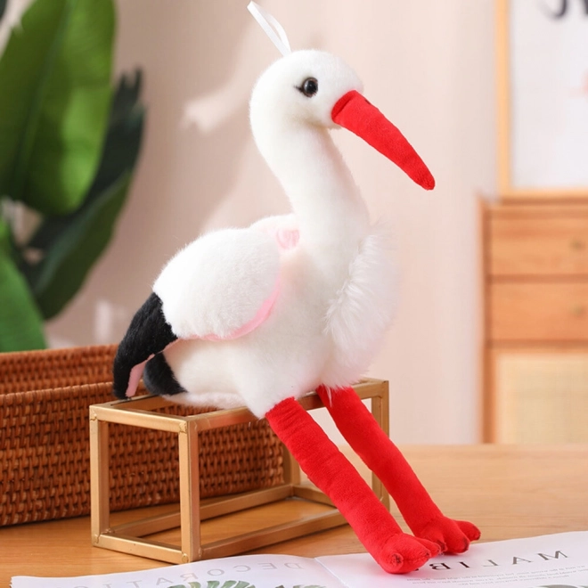 Cigogne en peluche
