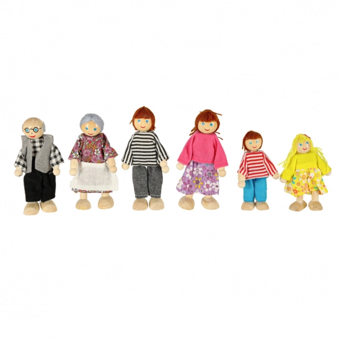 Poupées pour maison de poupée famille 6 pcs
