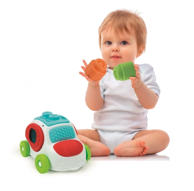 CLEMENTONI SOFT CLEMMY Voiture sensorielle à encastrements avec blocs