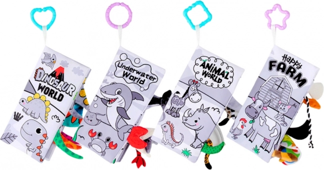 Ensemble de livres sensoriels doux pour bébés 4 pcs